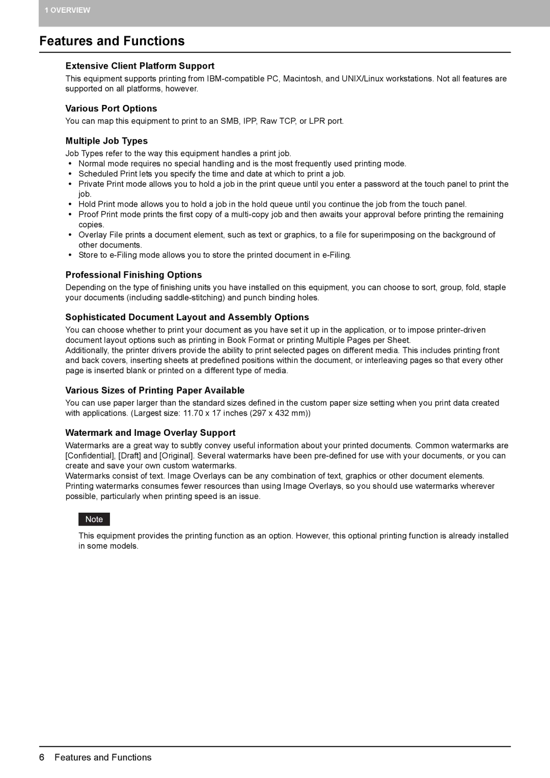 Toshiba 255, 355, 455, 305, 205L manual Features and Functions, Extensive Client Platform Support 