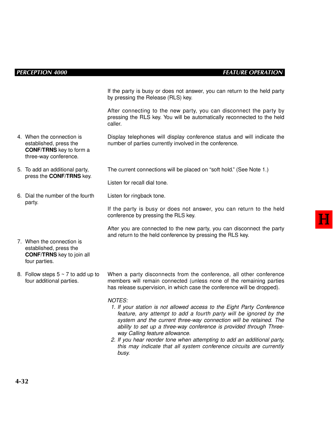 Toshiba 4000 manual Perception 