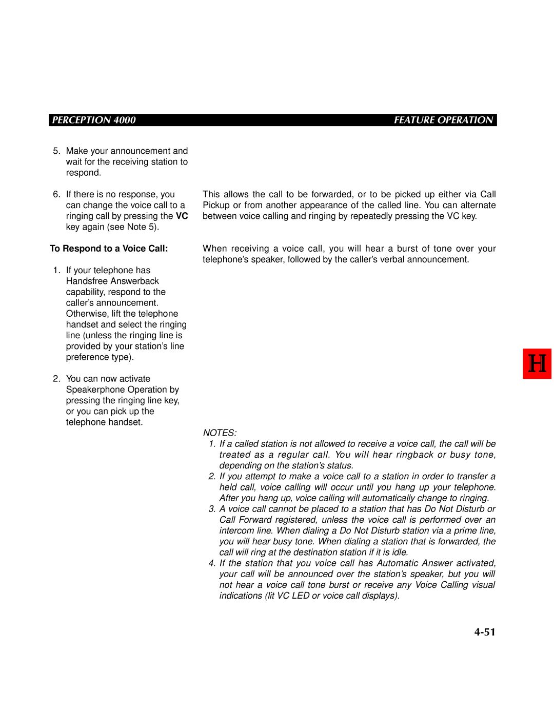 Toshiba 4000 manual To Respond to a Voice Call 