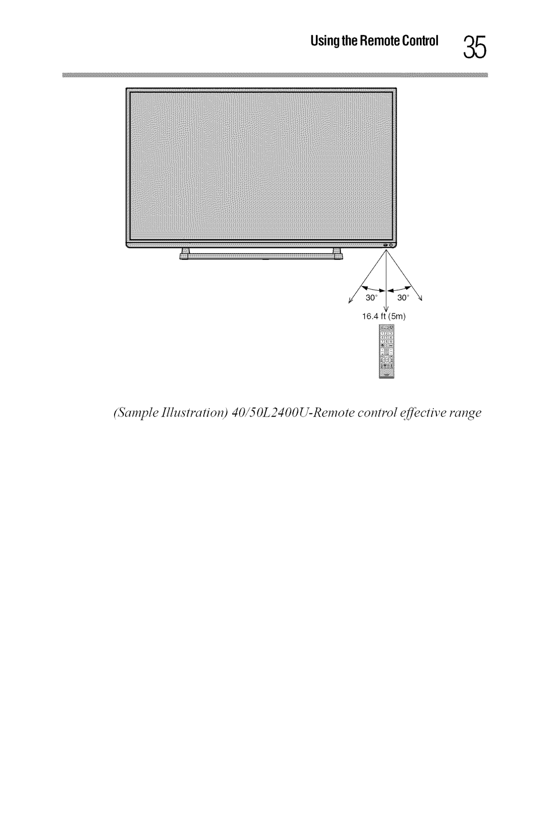 Toshiba 50L2400U, 40L2400U manual 16.4 ft 5m 