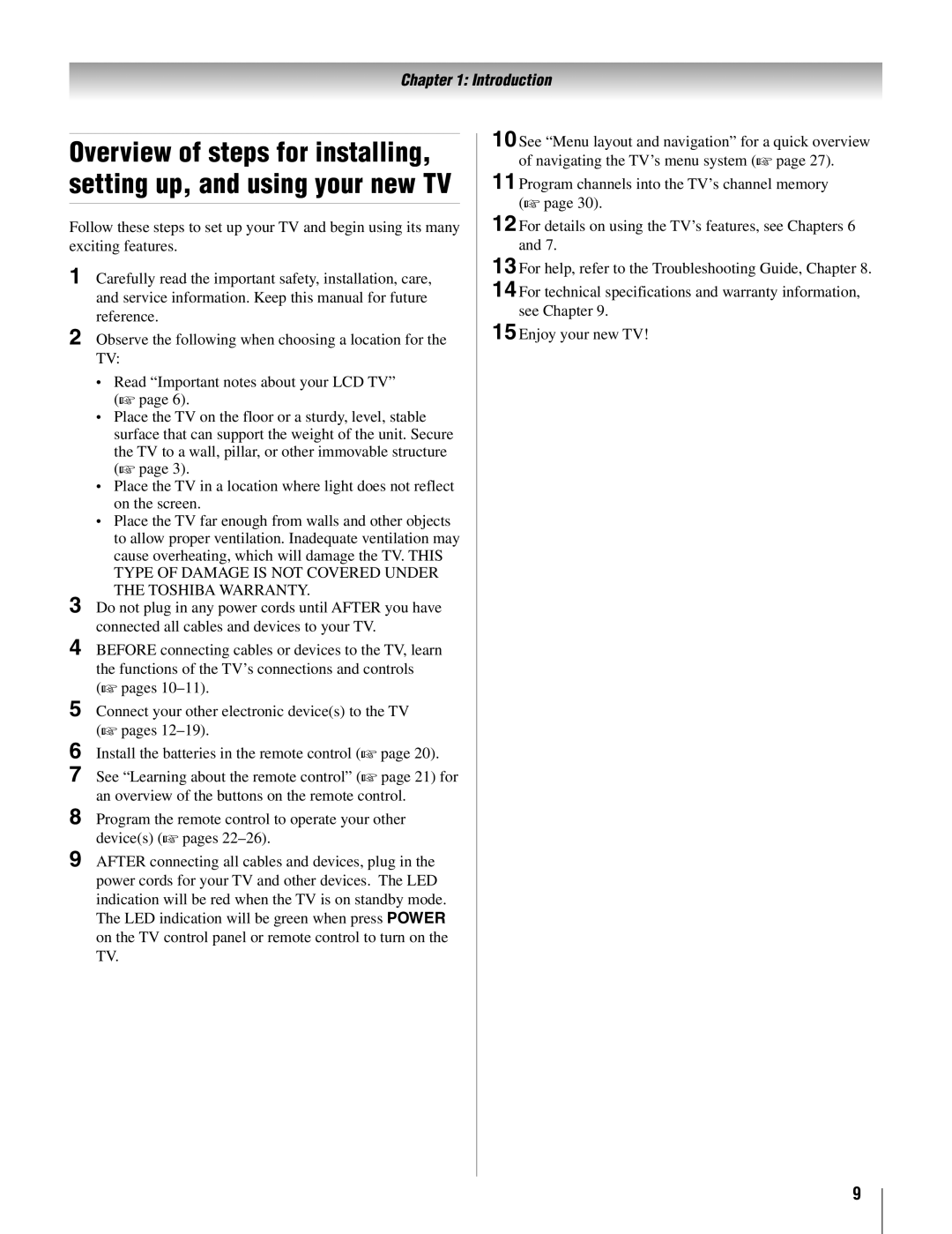 Toshiba 26AV500U, 42AV500U manual Introduction 