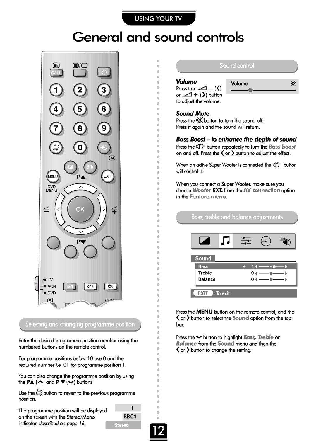 Toshiba 42WH18B, 50WH18B manual General and sound controls, Indicator, described on, Press the j- S, Volume 