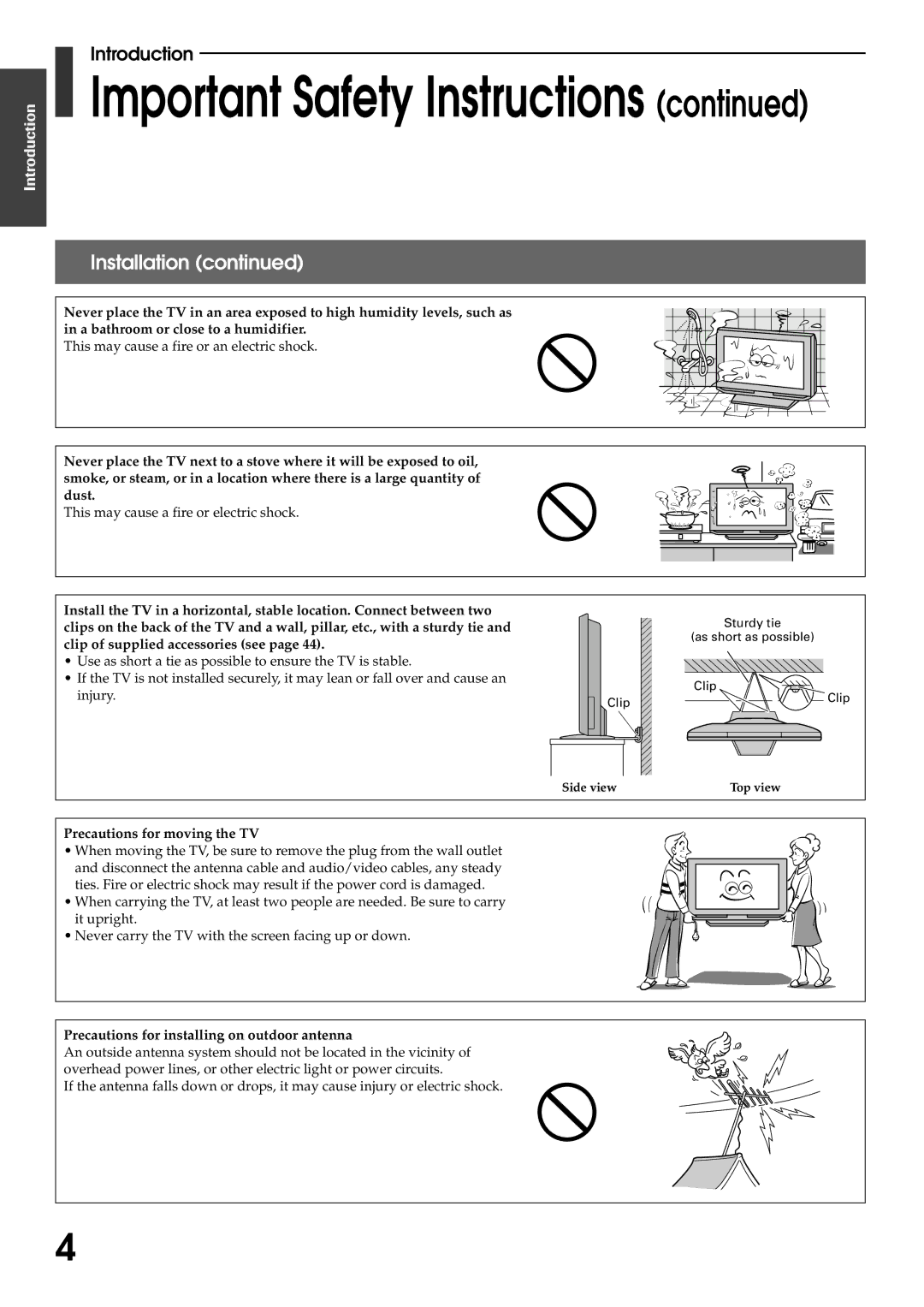 Toshiba 42WP56E, 42WP56T, 42WP56A owner manual Important Safety Instructions 