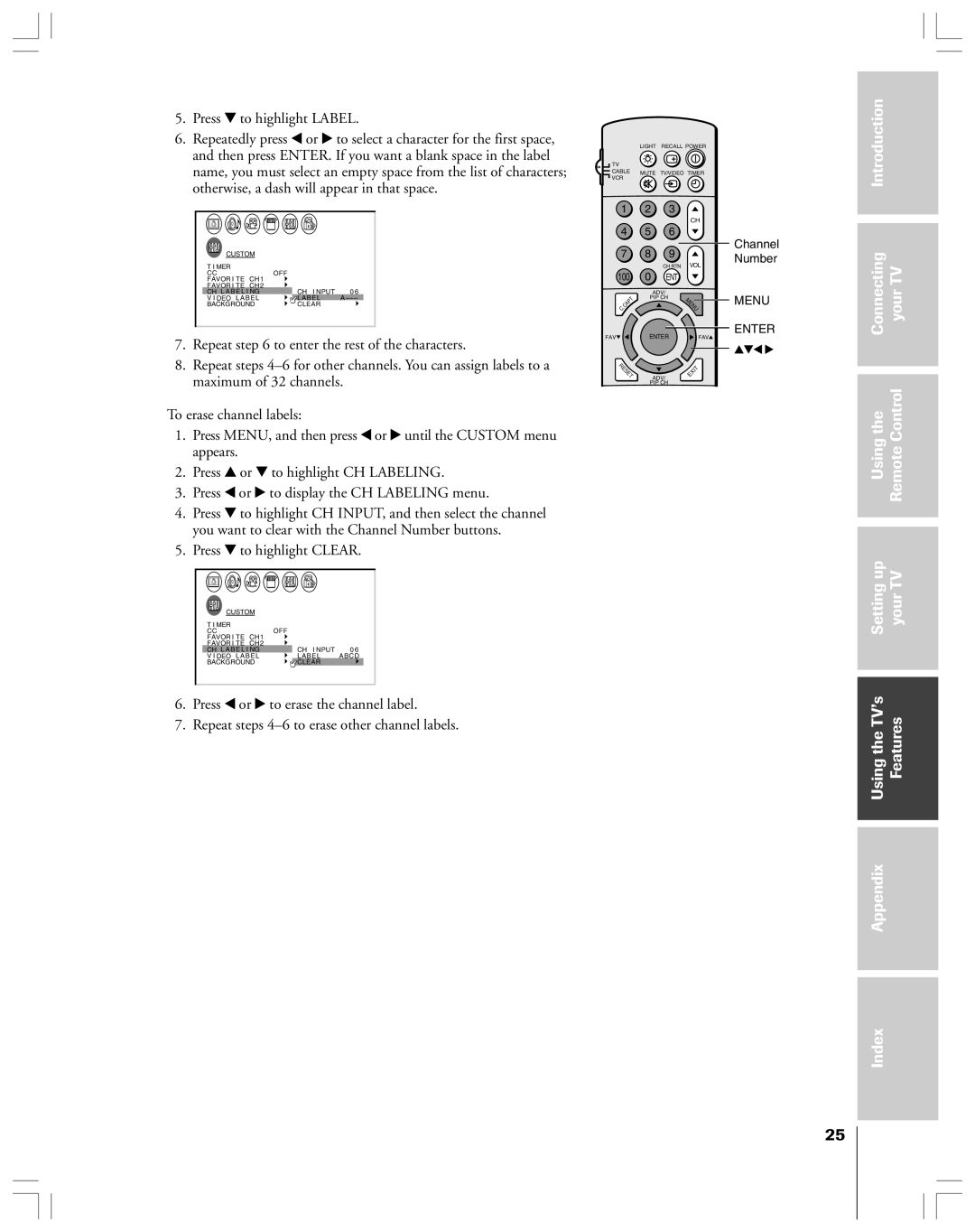 Toshiba 43A61 owner manual Channel Number 