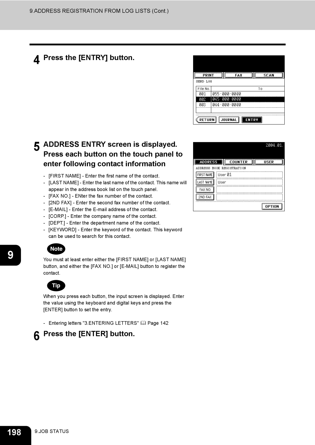 Toshiba 450, 350 manual 198, Press the Enter button 