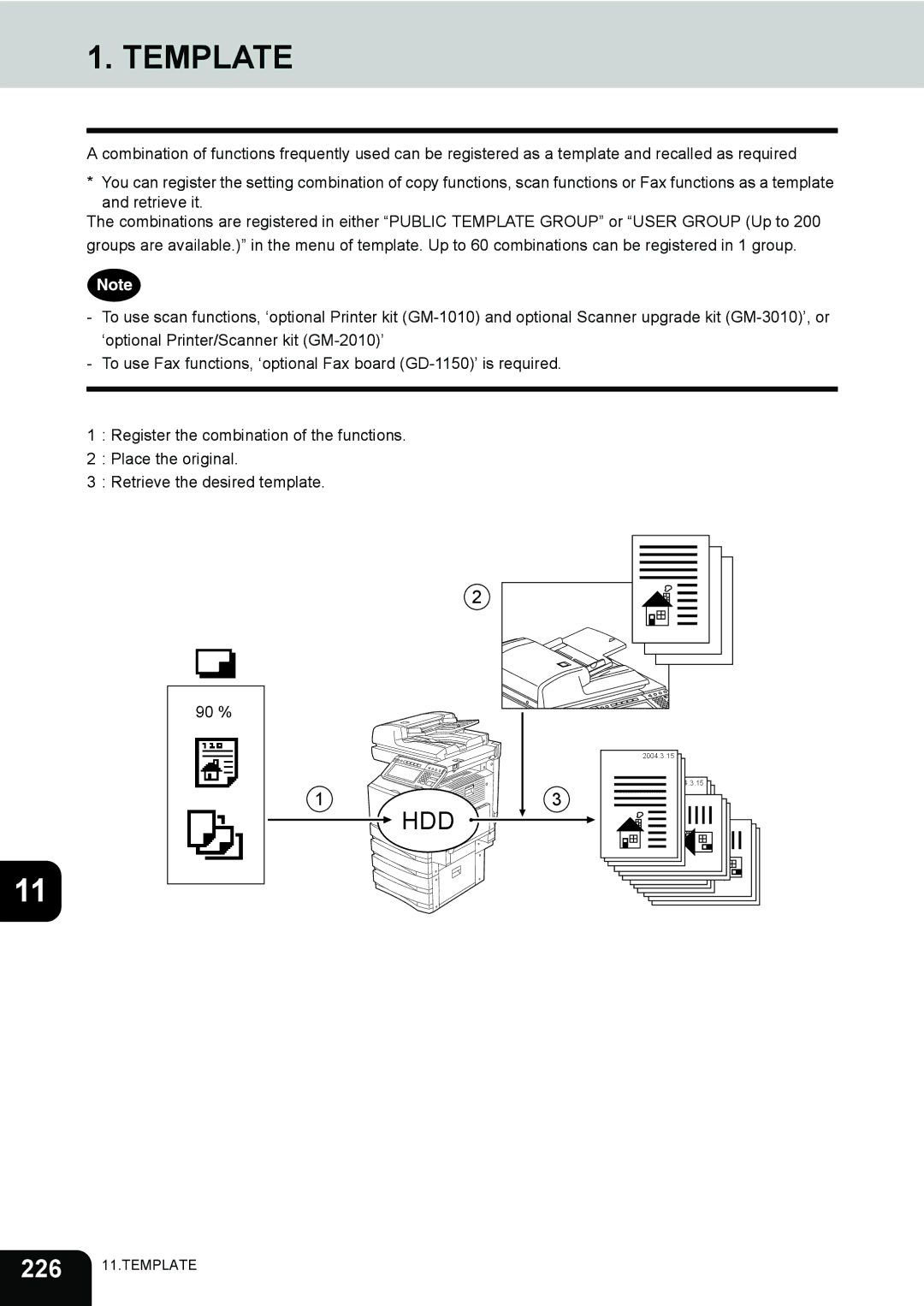 Toshiba 450, 350 manual Template 