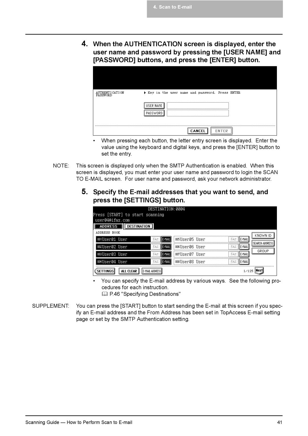 Toshiba 351C, 451C, 281C manual Scanning Guide How to Perform Scan to E-mail 