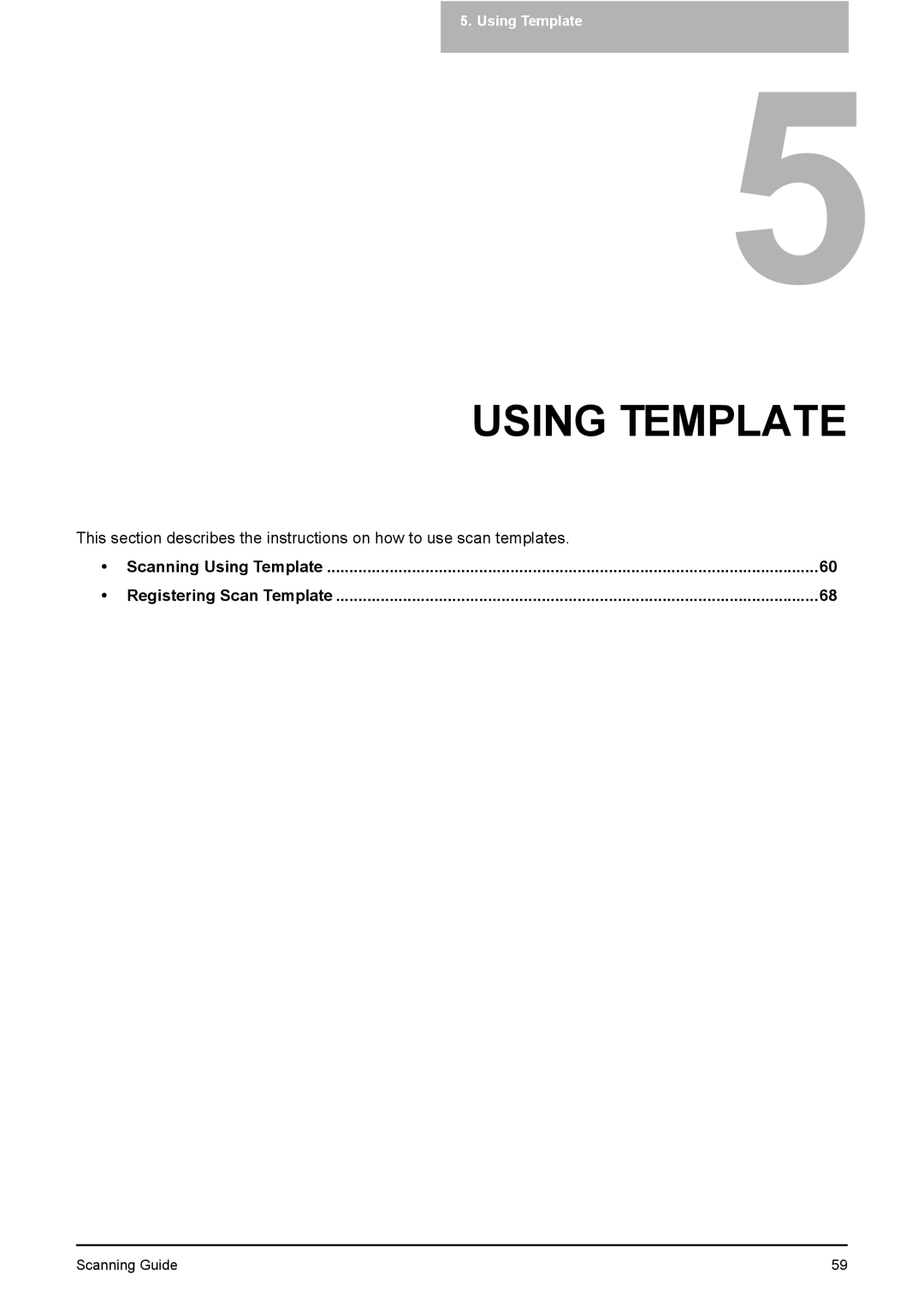 Toshiba 351C, 451C, 281C manual Scanning Using Template Registering Scan Template 