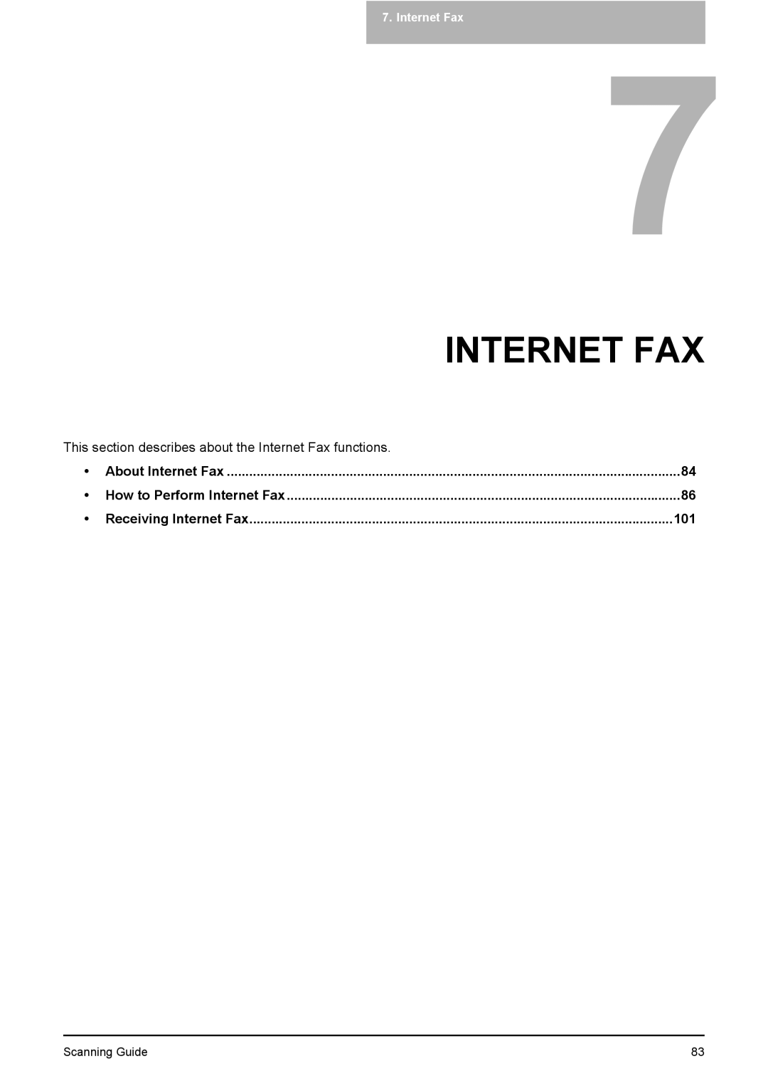 Toshiba 351C, 451C, 281C manual Internet FAX 