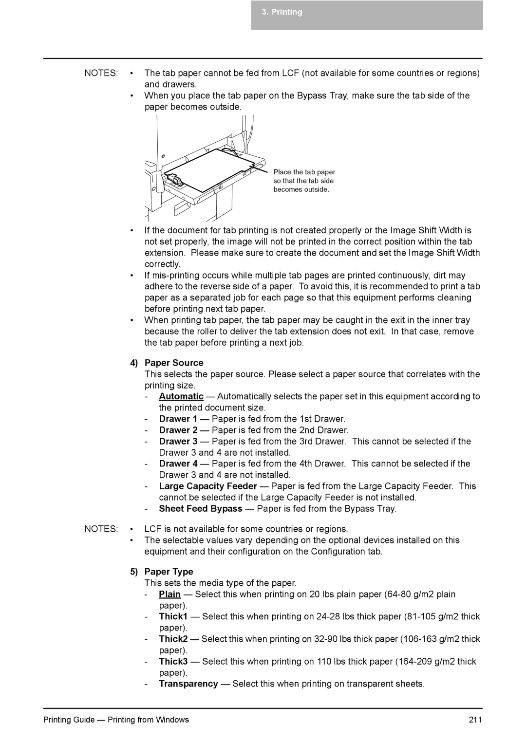 Toshiba 281C, 451C, 351C manual Paper Source, Paper Type 