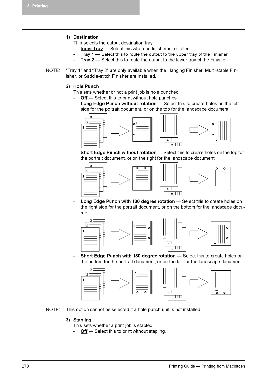 Toshiba 451C, 281C, 351C manual Destination, Stapling 