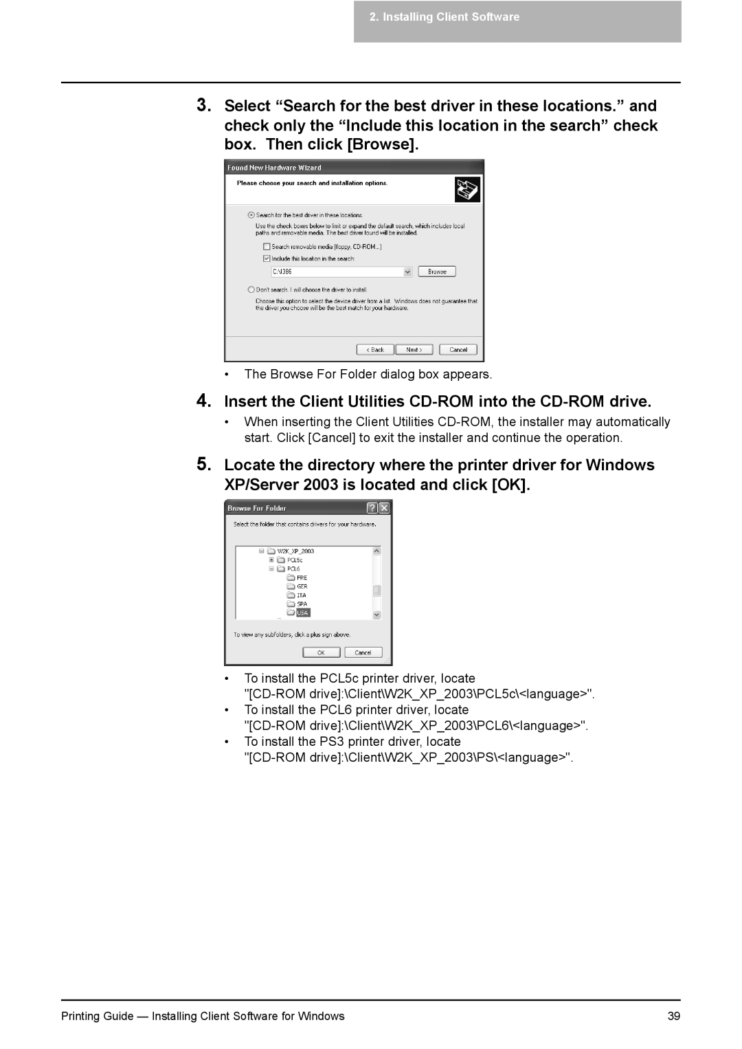 Toshiba 451C, 281C, 351C manual Insert the Client Utilities CD-ROM into the CD-ROM drive 