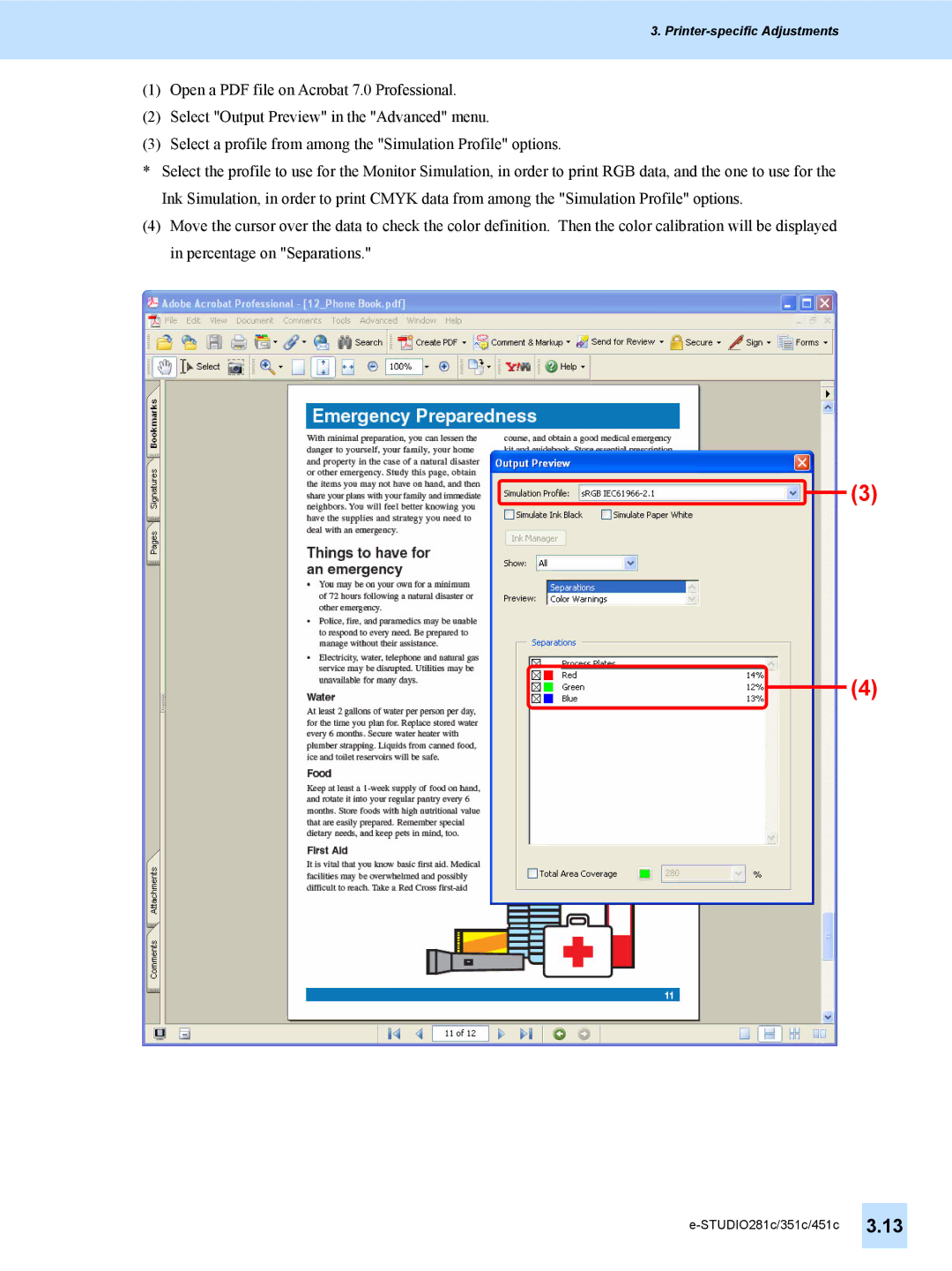 Toshiba 351C, 451C, e-STUDIO281c manual Printer-specific Adjustments 