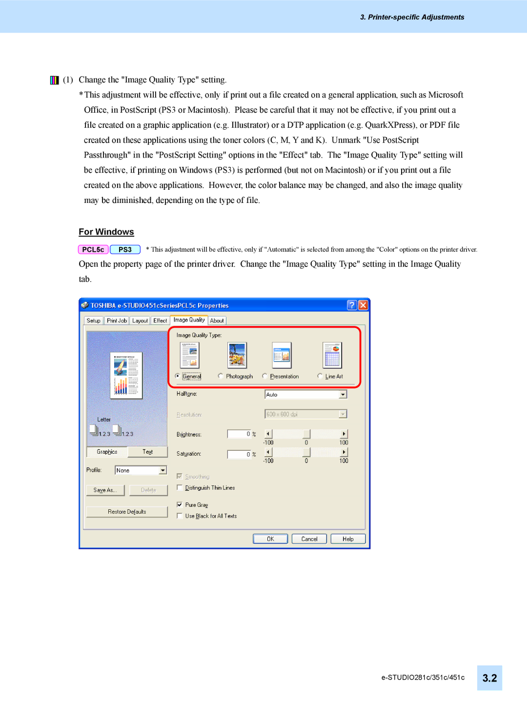 Toshiba 451C, 351C, e-STUDIO281c manual For Windows 