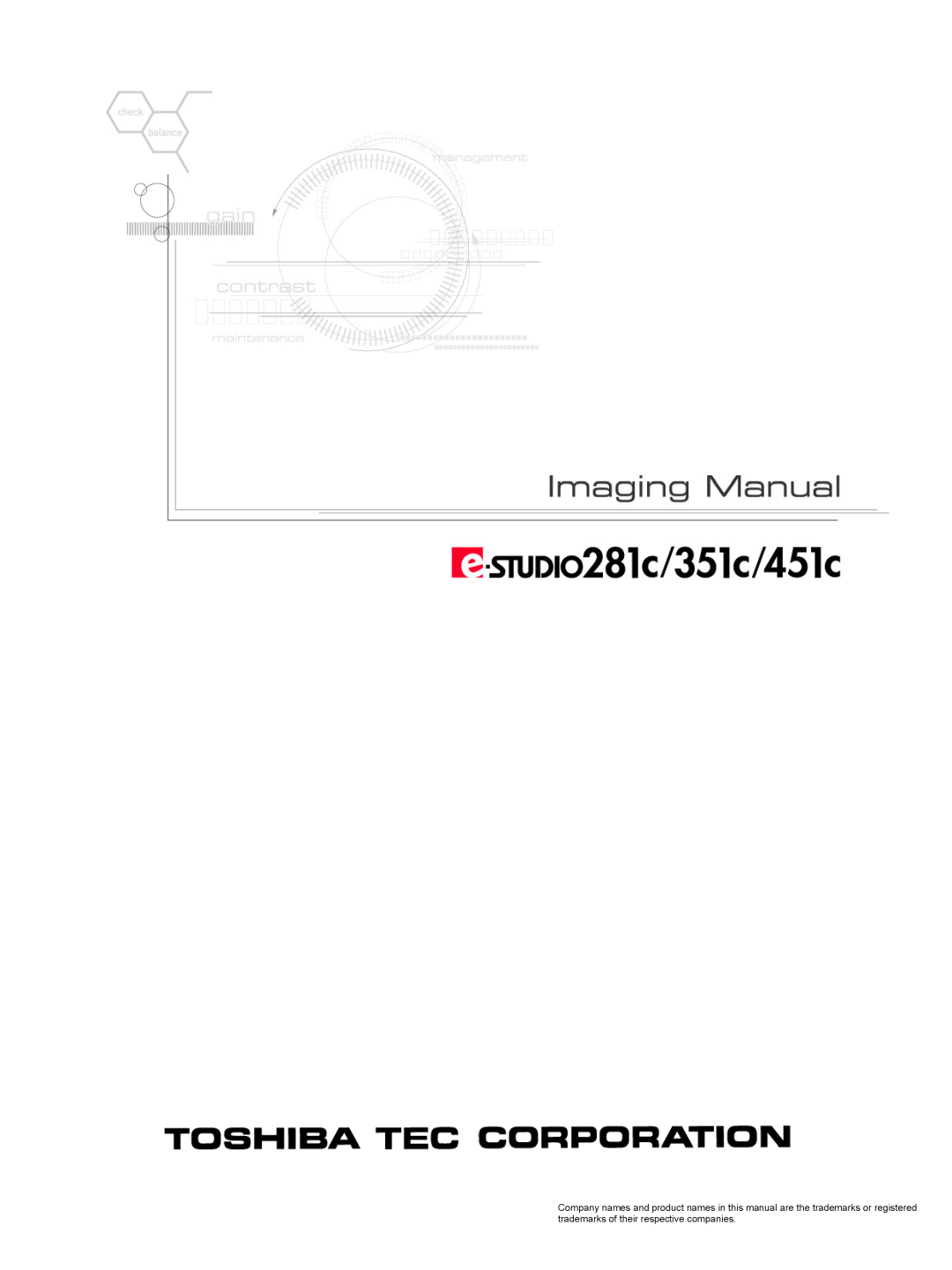 Toshiba 451C, 351C, e-STUDIO281c manual 