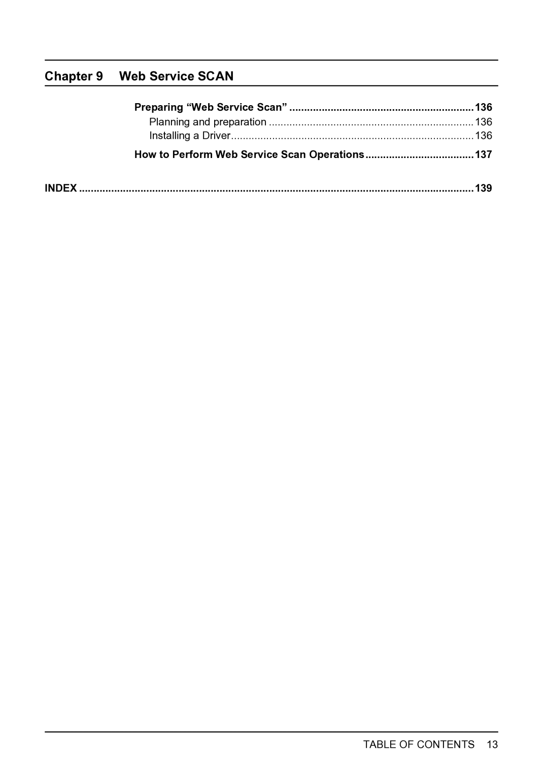 Toshiba 282, 452, 352 manual Web Service Scan, 139 