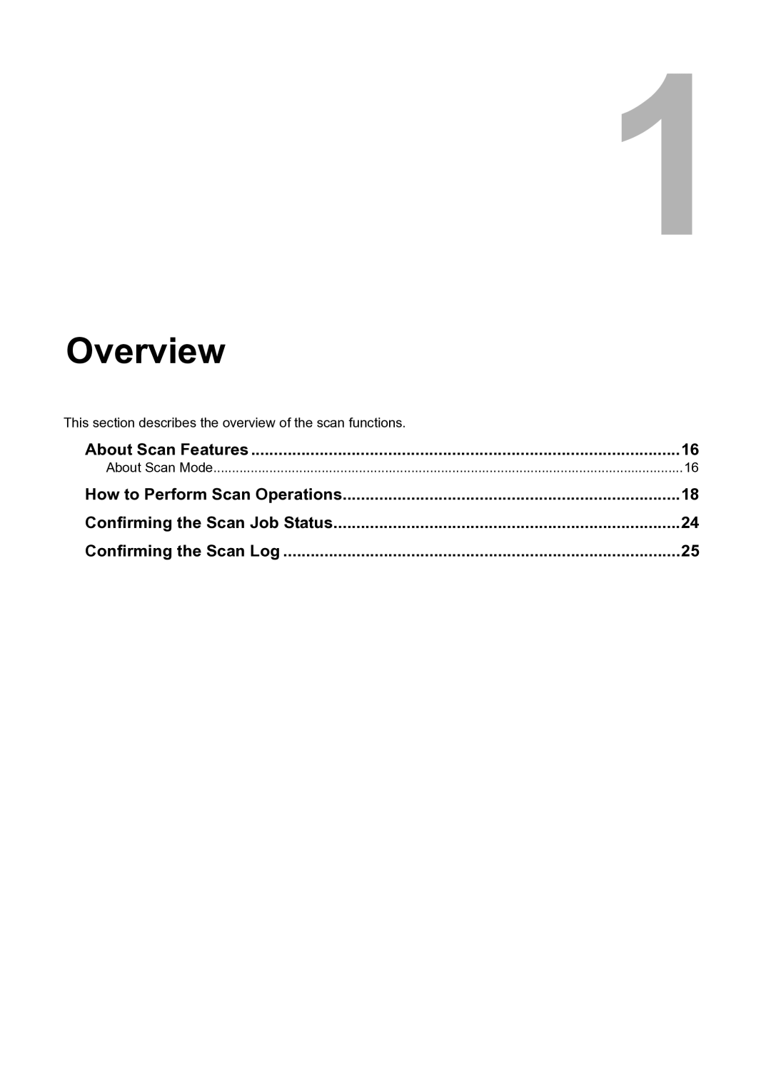 Toshiba 452, 282, 352 manual About Scan Features, This section describes the overview of the scan functions, About Scan Mode 