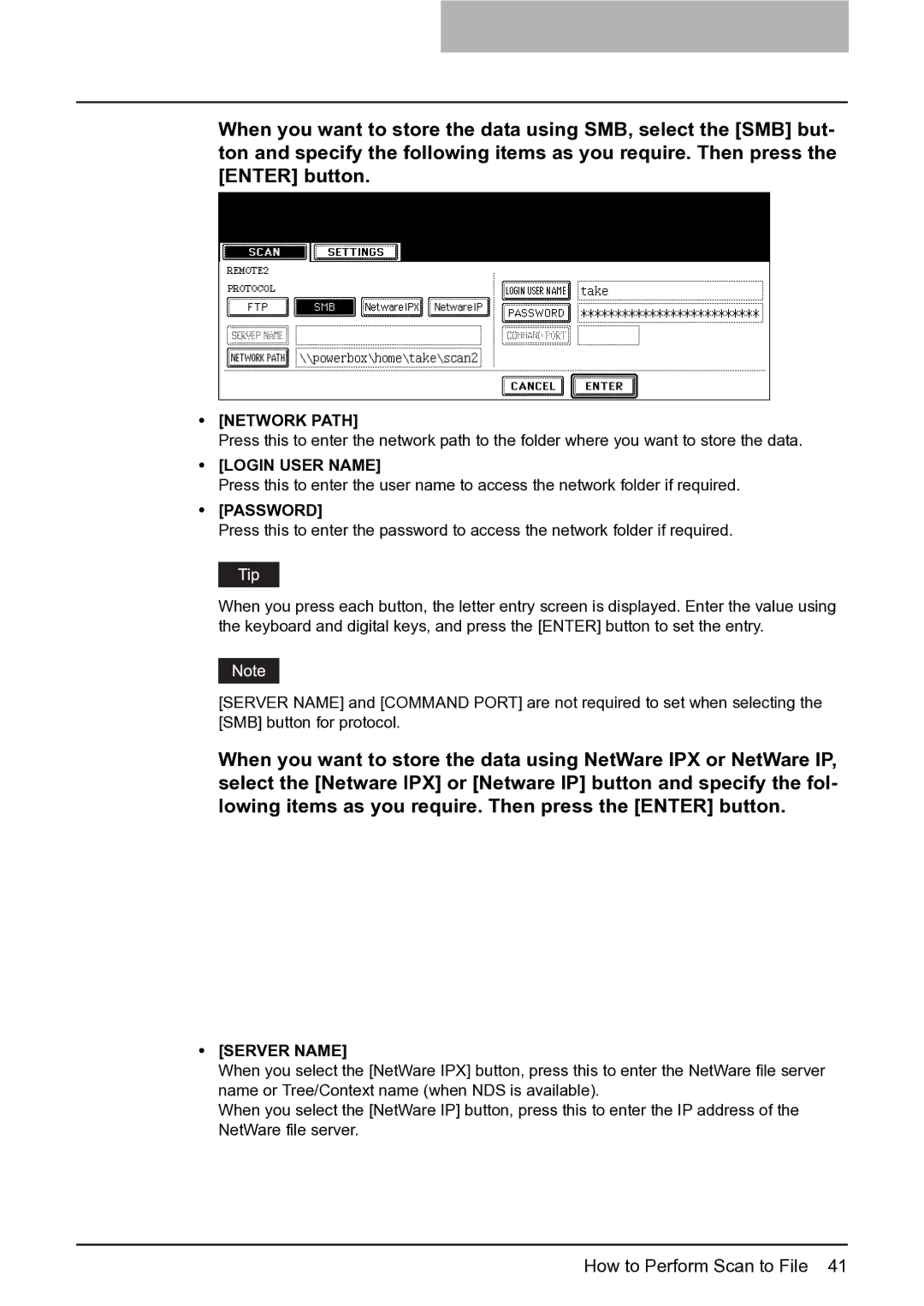 Toshiba 352, 452, 282 manual How to Perform Scan to File 