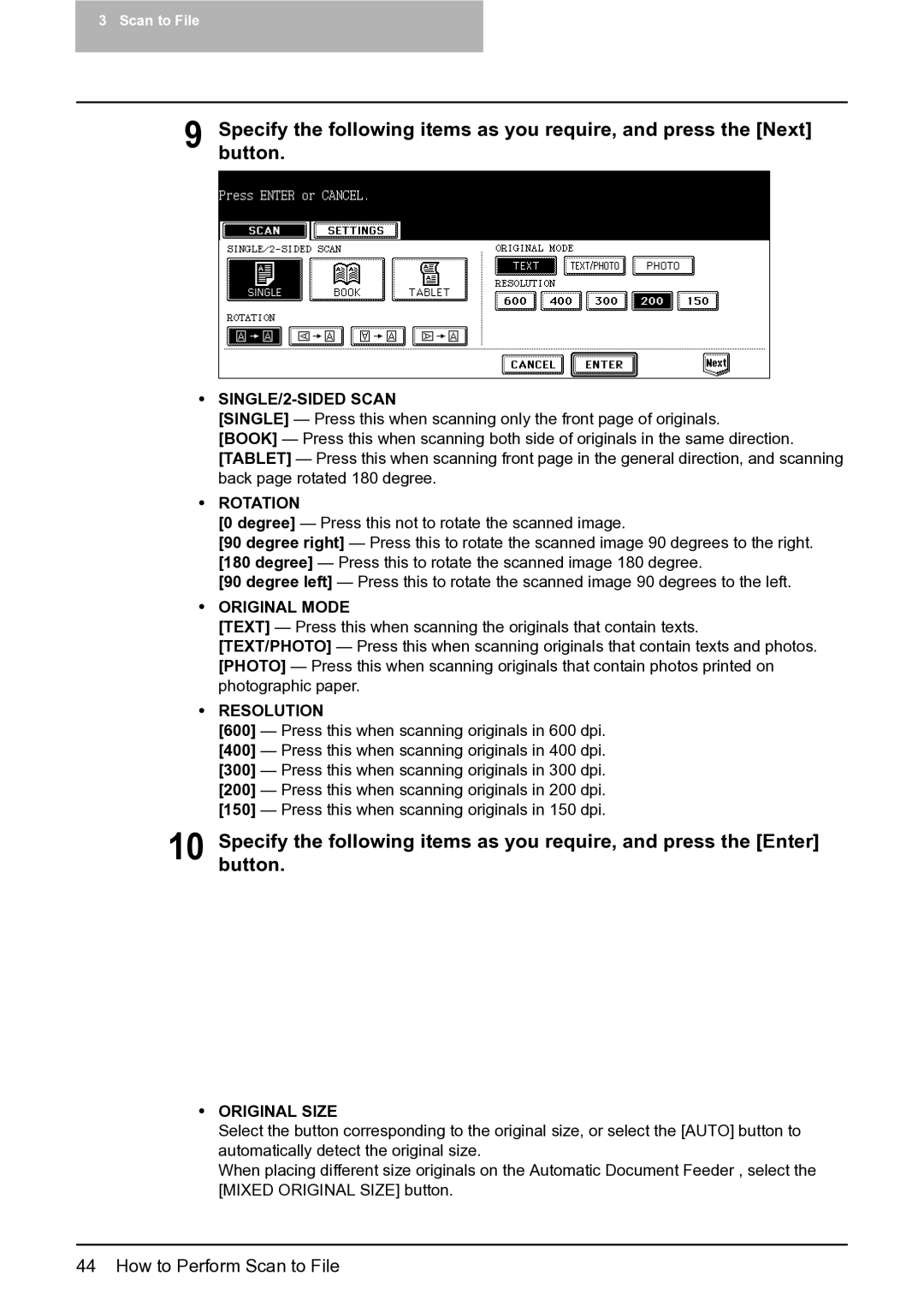 Toshiba 352, 452, 282 manual SINGLE/2-SIDED Scan 