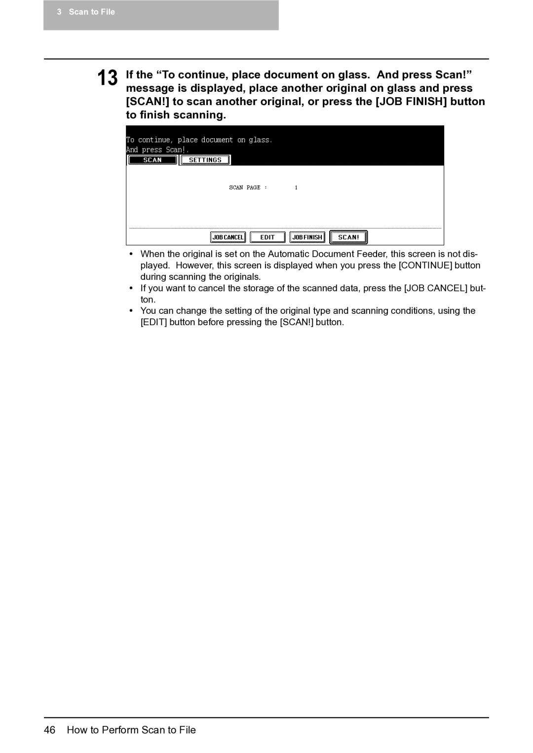 Toshiba 282, 452, 352 manual How to Perform Scan to File 