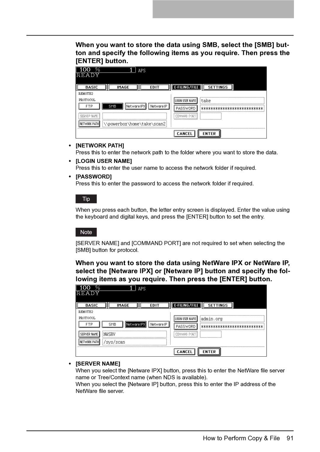 Toshiba 282, 452, 352 manual How to Perform Copy & File 