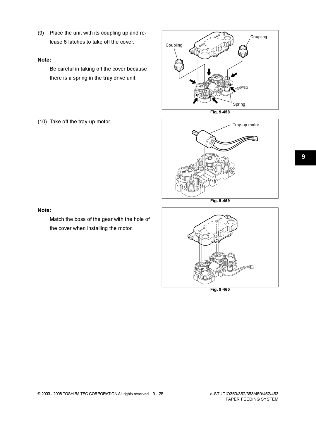 Toshiba 353, 452, 453, 350 service manual Paper Feeding System 