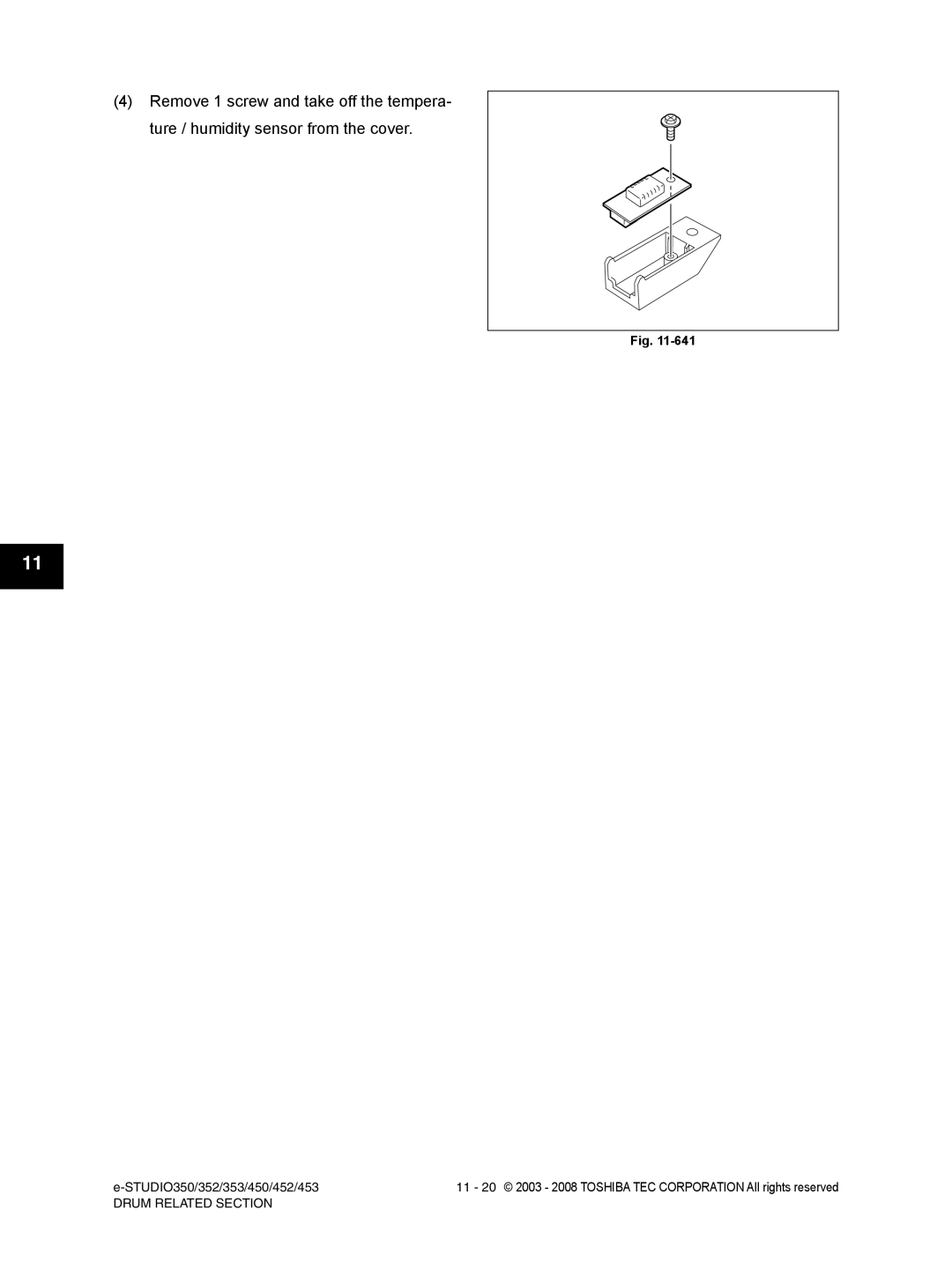 Toshiba 350, 452, 453, 353 service manual 11 20 2003 2008 Toshiba TEC Corporation All rights reserved 