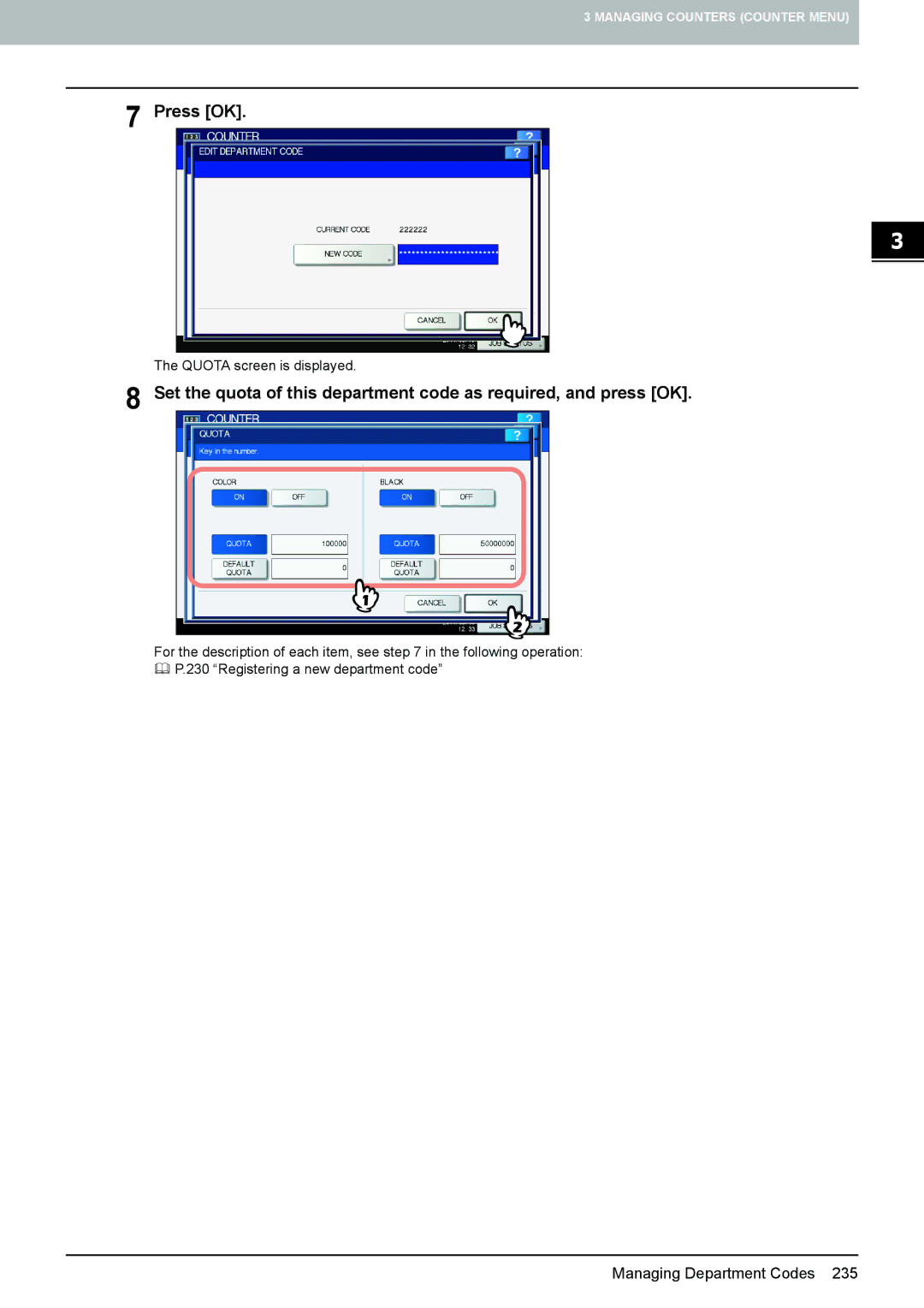 Toshiba 4540C manual Press OK 