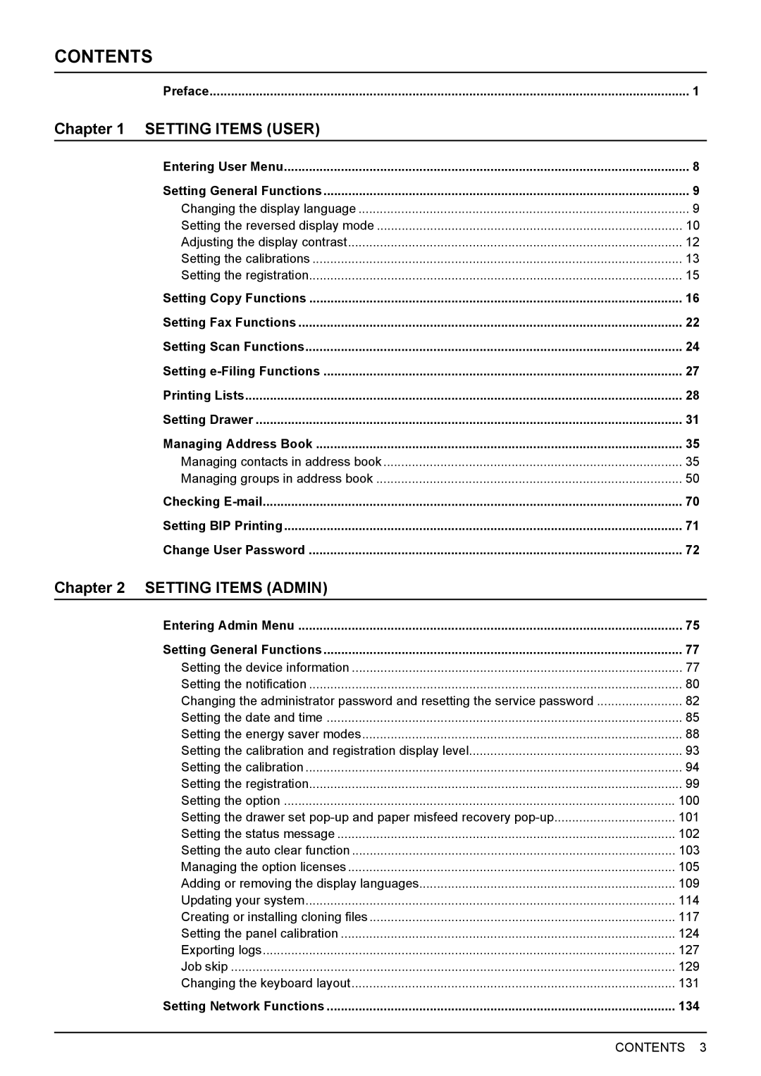 Toshiba 4540C manual Contents 