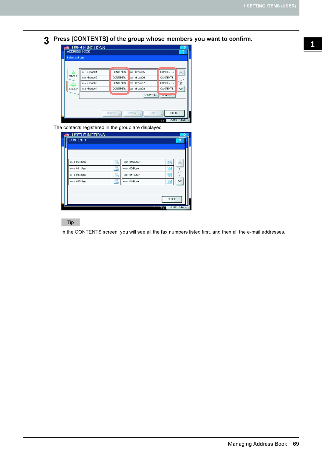 Toshiba 4540C manual Managing Address Book 