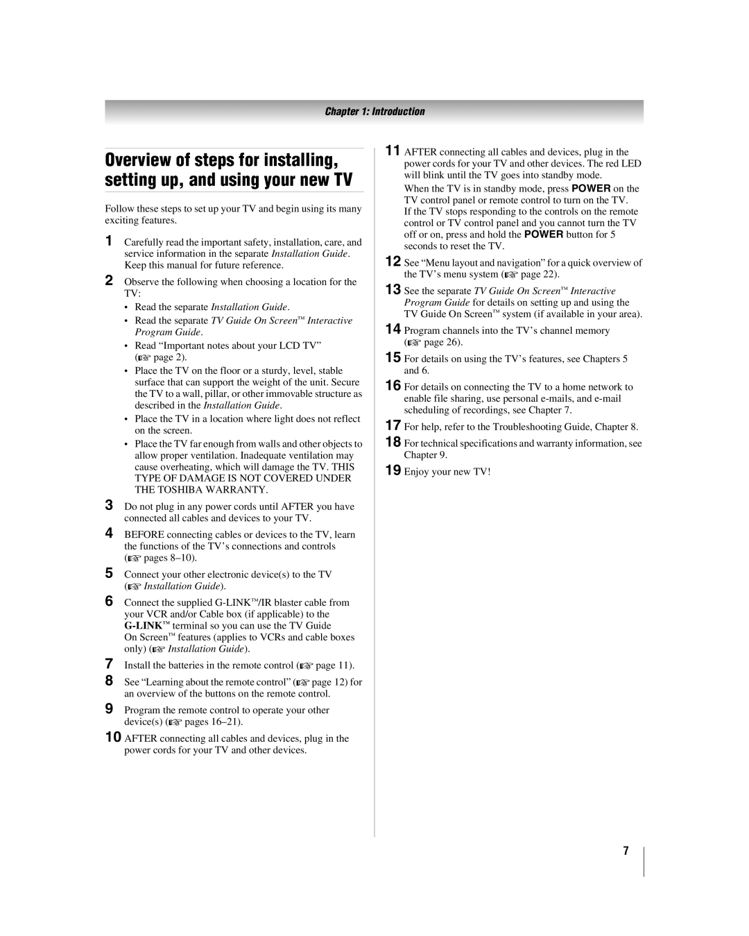 Toshiba 42LZ196, 47LZ196 manual Introduction 