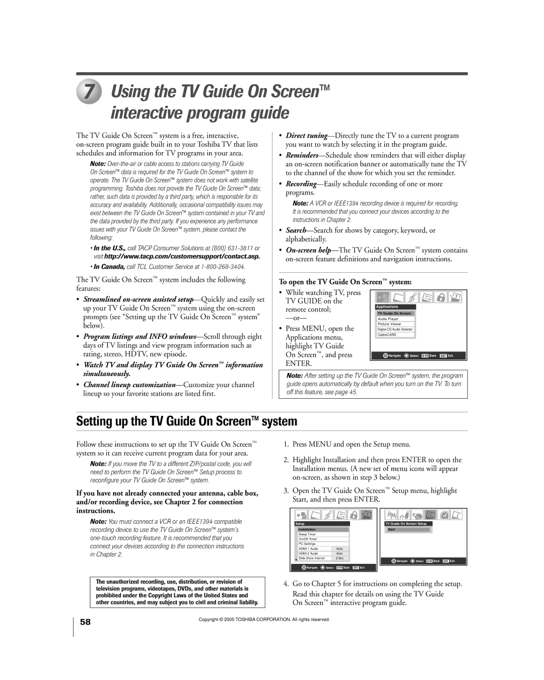 Toshiba 50HPX95 owner manual To open the TV Guide On Screenª system 