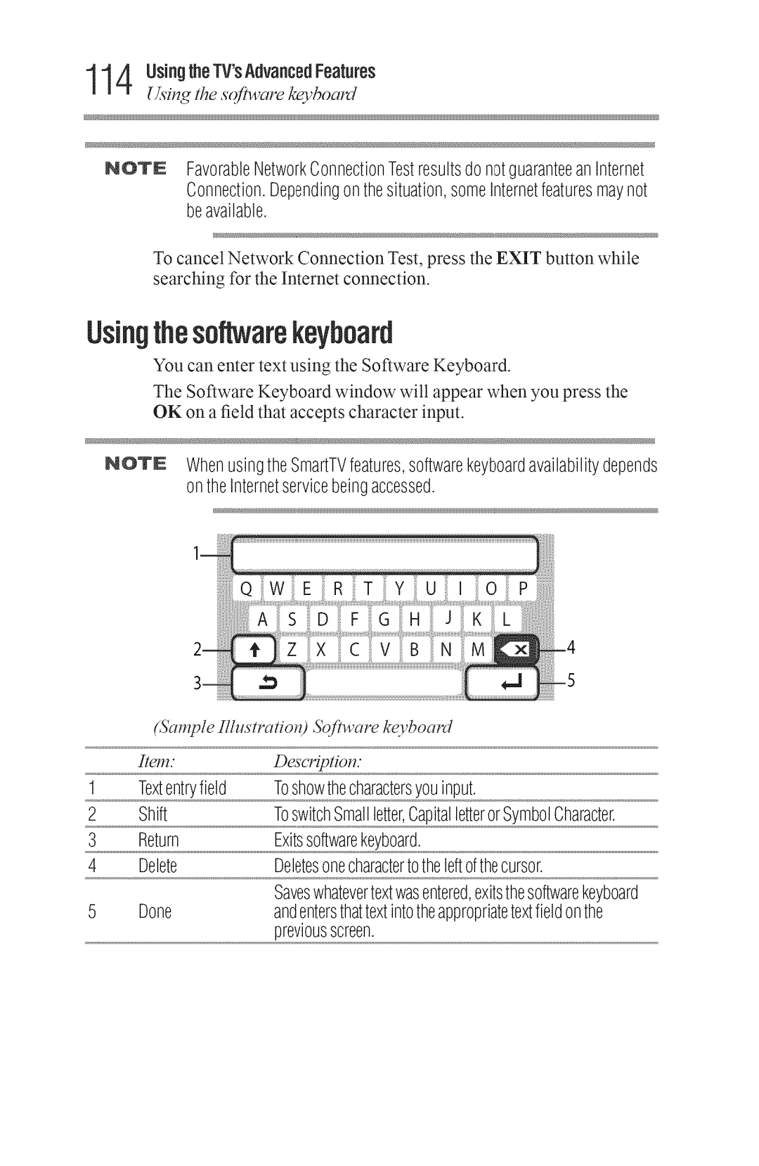 Toshiba 50L3400U, 40L3400U manual UsingtheTVsAdvancedFeatures, Sample IllustratioO 51jhlre keyboard 