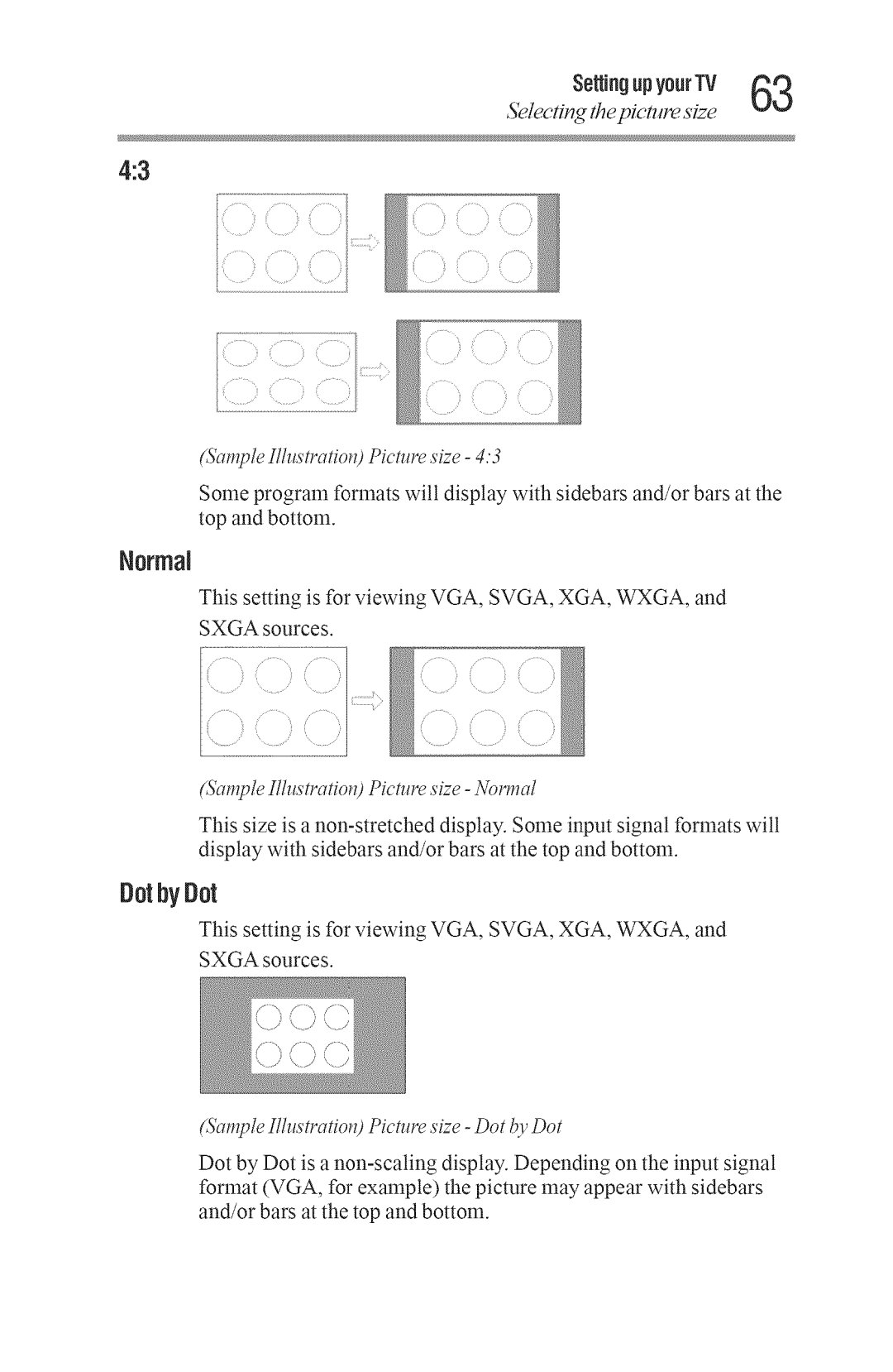 Toshiba 40L3400U, 50L3400U manual Normal, Sample I/lustratiol!Pictmesize =43, Sample Illustratiol!Pictmesize irmal 