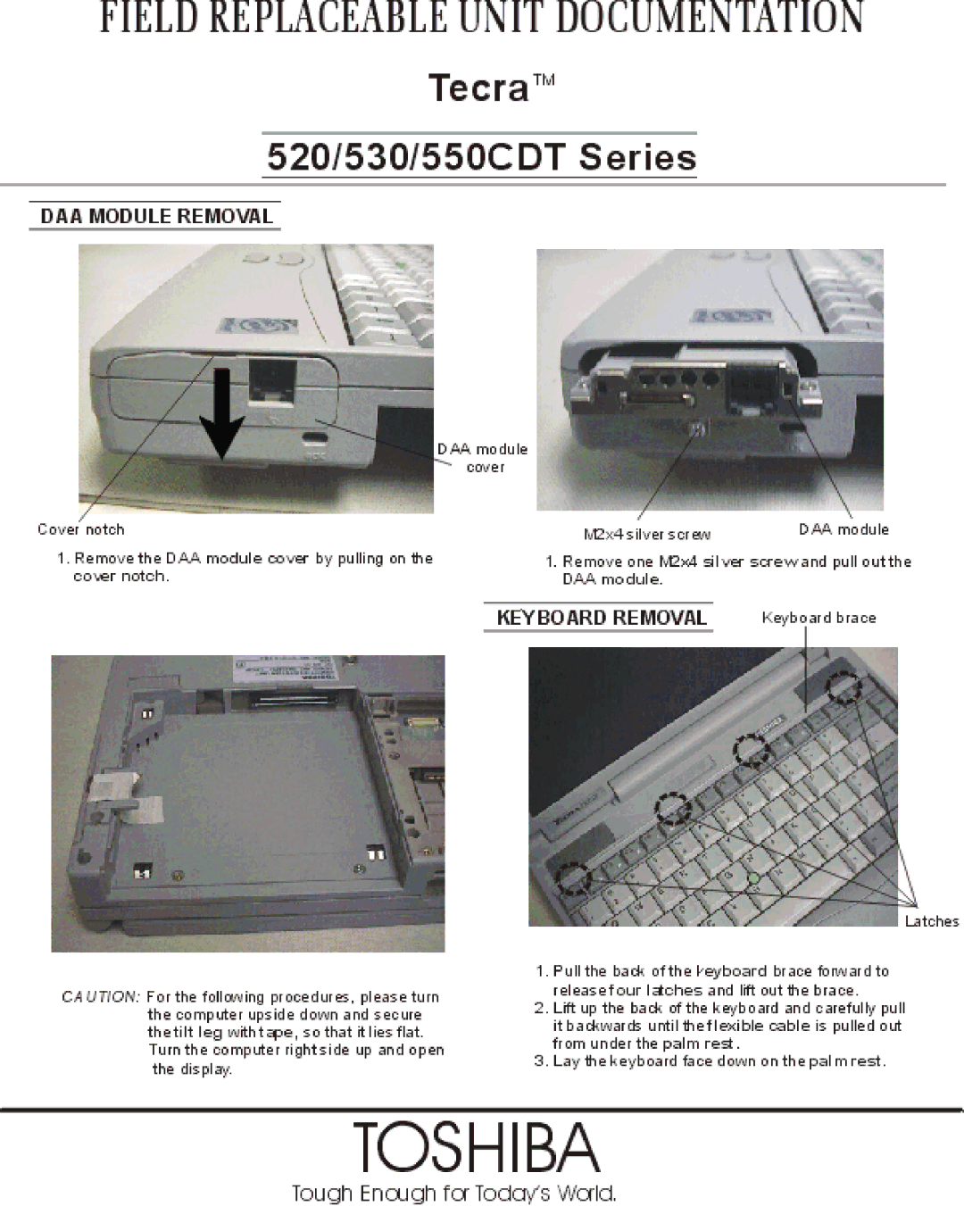 Toshiba 550CDT, 530 manual 