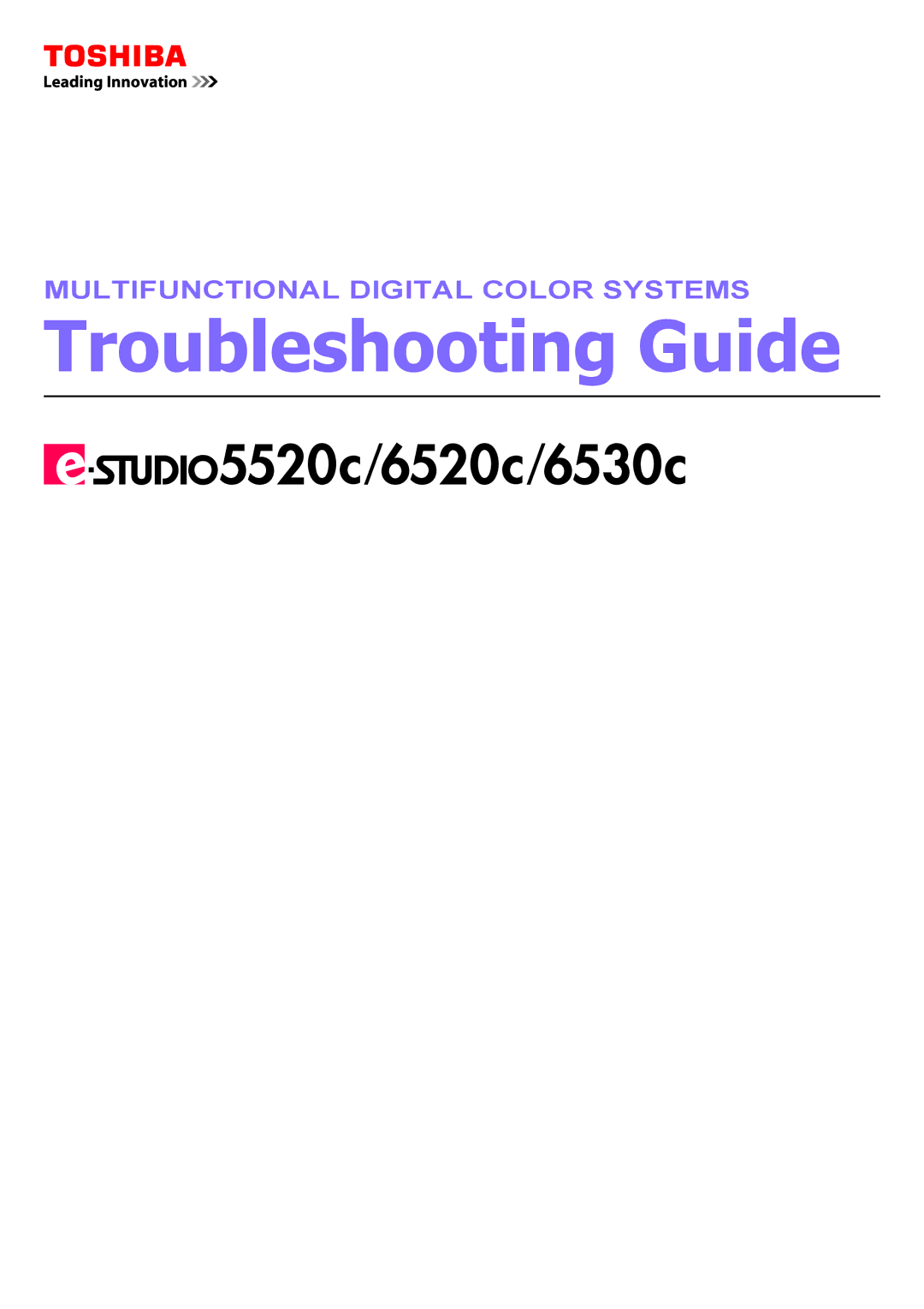 Toshiba 5520c manual Troubleshooting Guide 