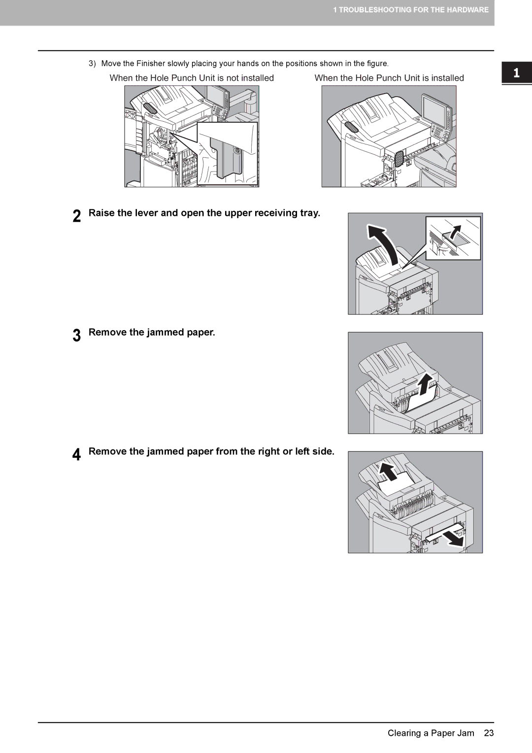 Toshiba 5520c manual Clearing a Paper Jam 