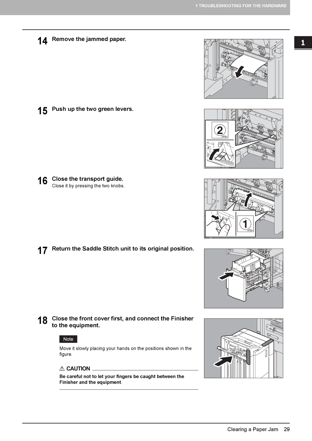 Toshiba 5520c manual Close it by pressing the two knobs 