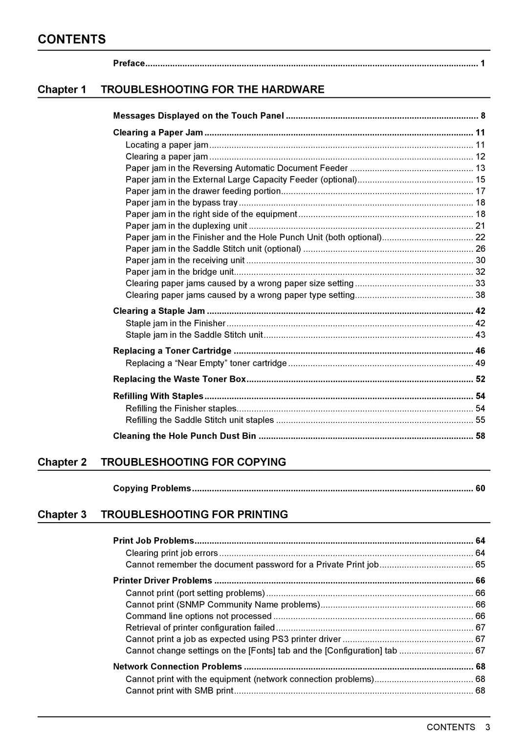 Toshiba 5520c manual Contents 