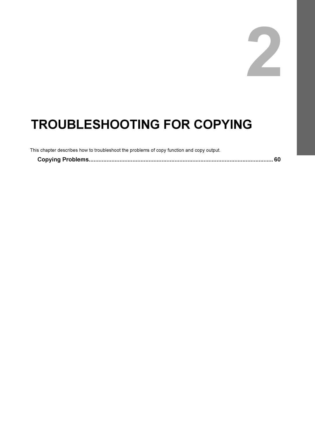 Toshiba 5520c manual Troubleshooting for Copying 