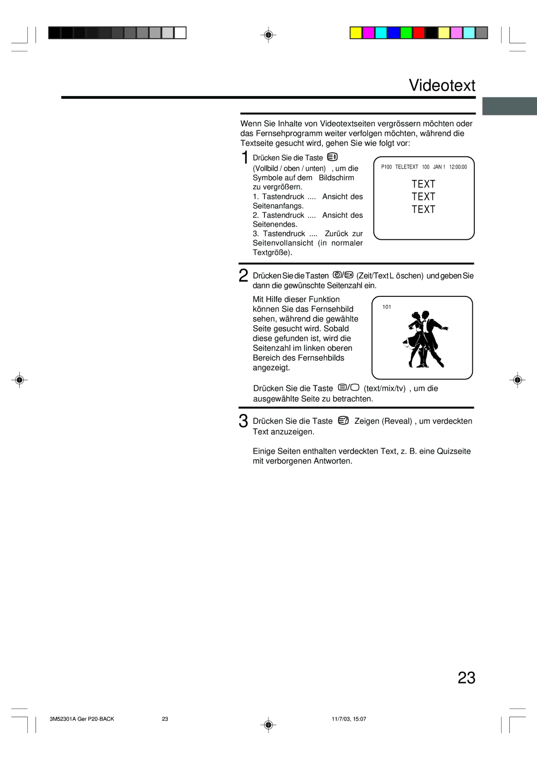 Toshiba 55M21D manual Text 