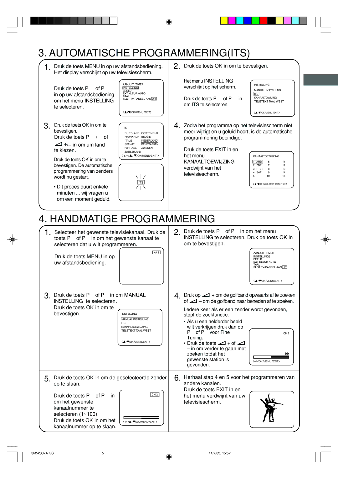 Toshiba 55M21D manual Kanaaltoewijzing 