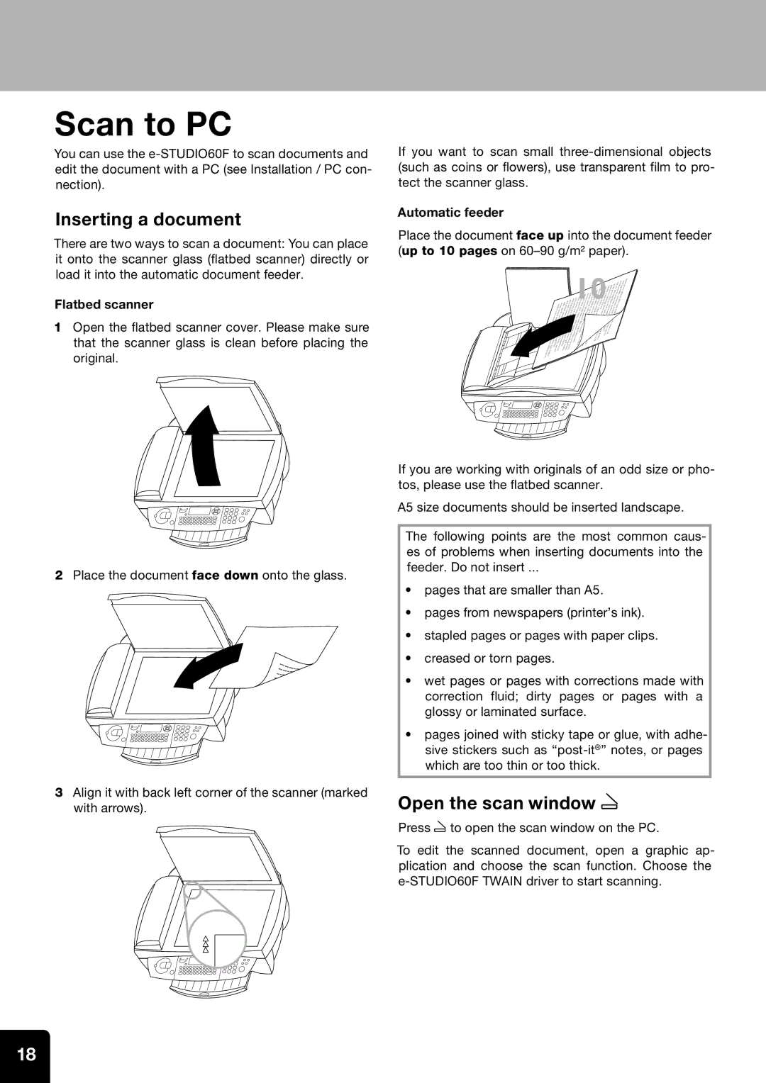 Toshiba 60F manual Scan to PC, Open the scan window Z 