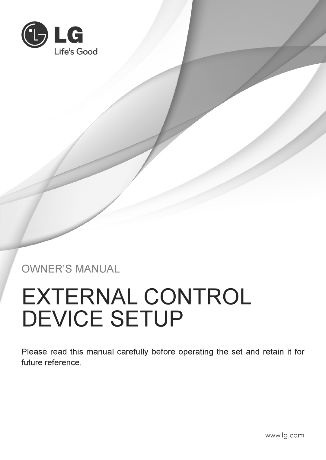 Toshiba 60LA8600, MFL67652602 (1303-REV00), MFL67652602 1303 REV00, 55LA8600 owner manual External Control Device Setup 