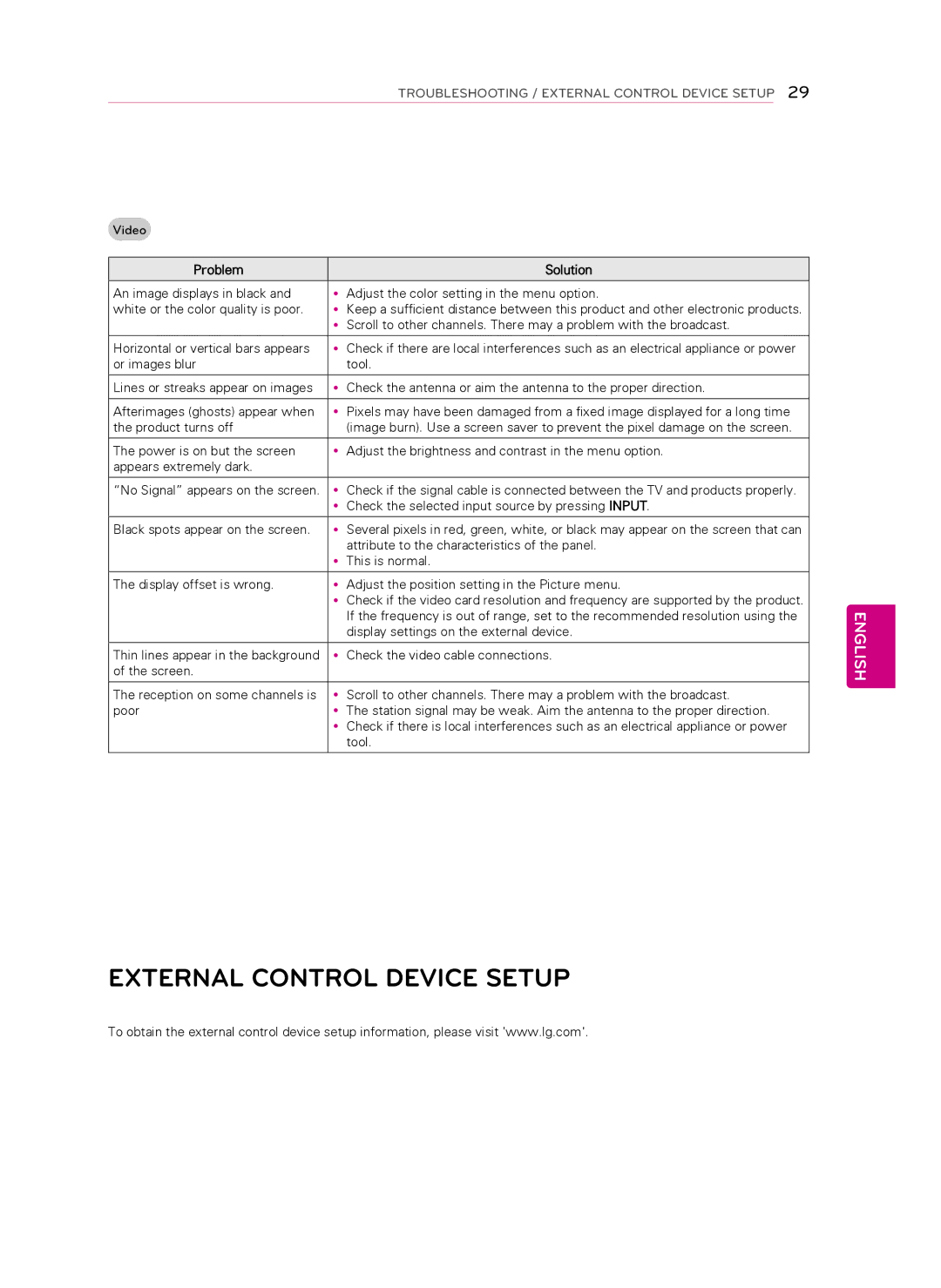 Toshiba 60PN6550, 60PN6500, 60PN5300, 50PN4500, 50PN5300, 50PN6500, 42PN4500 owner manual External Control Device Setup 