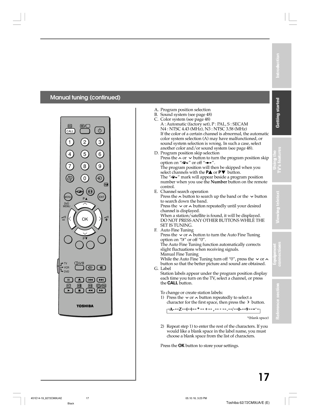 Toshiba 72CM9UE, 62CM9UA, 62CM9UE, 72CM9UA owner manual Do not Press ANY Other Buttons While 