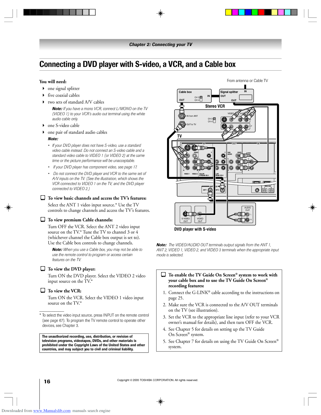 Toshiba 62HM15A owner manual To view premium Cable channels, To view the DVD player, From antenna or Cable TV 