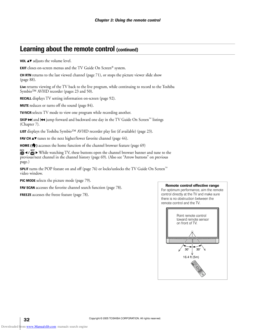 Toshiba 62MX195, 72MX195 owner manual Using the remote control 