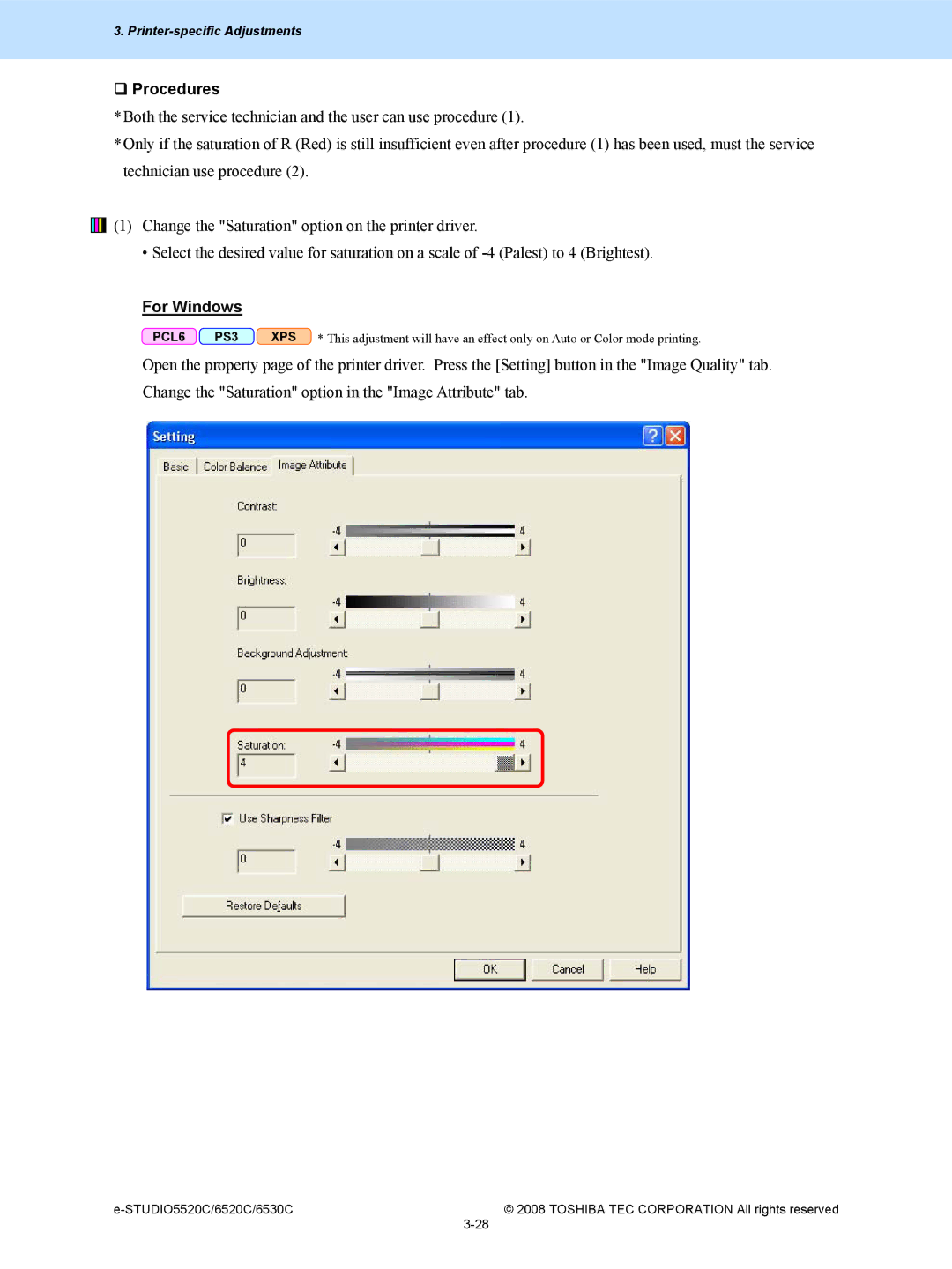 Toshiba 6520c, 5520c manual ‰ Procedures 