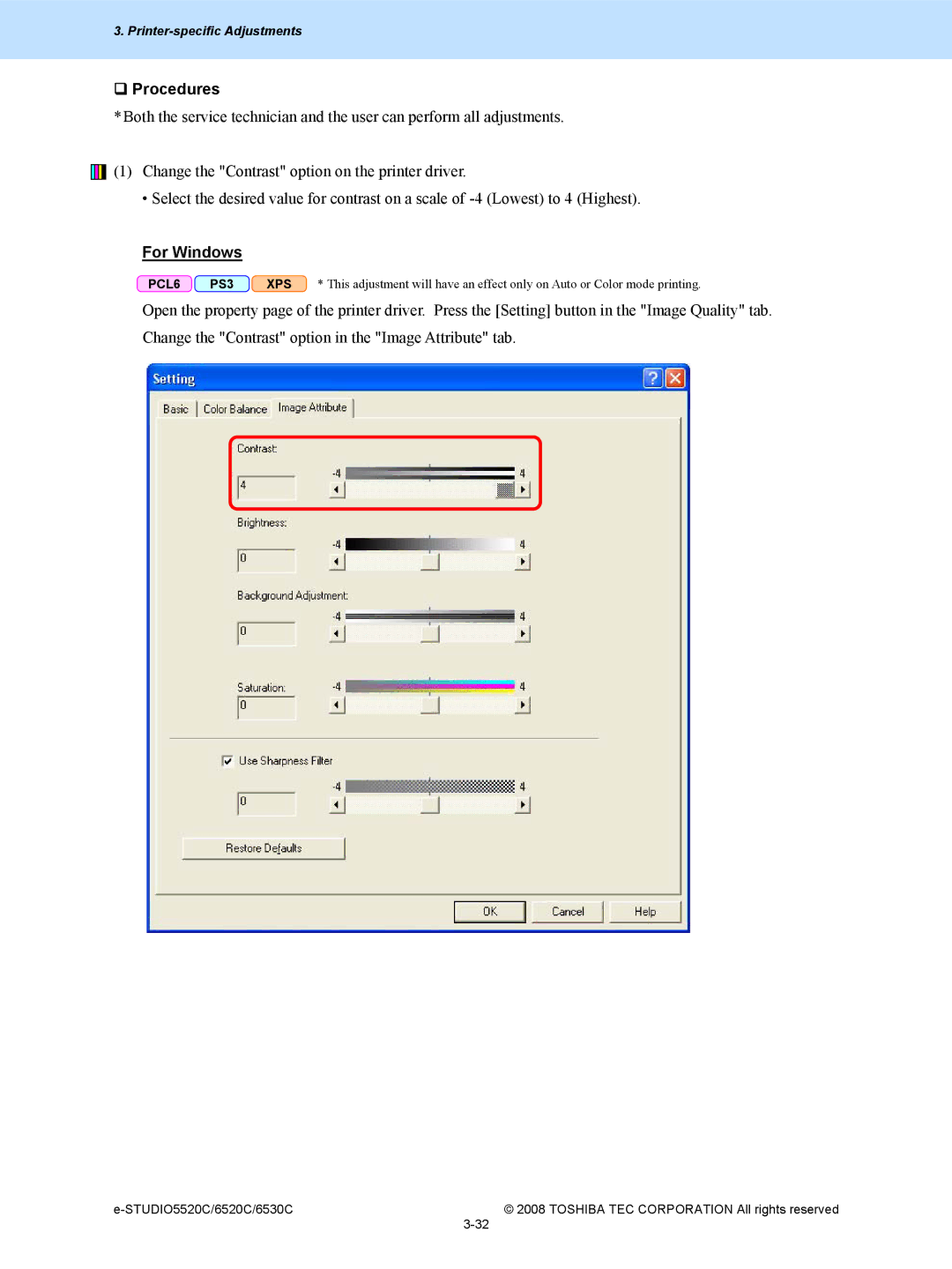 Toshiba 6520c, 5520c manual ‰ Procedures 